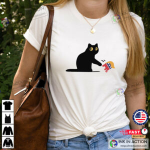 Black Cat Fuck Trump Funny Trump Protest Shirt