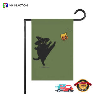 Black Cat Witch Fuck Trump Halloween Flag 1 InkInAction.com