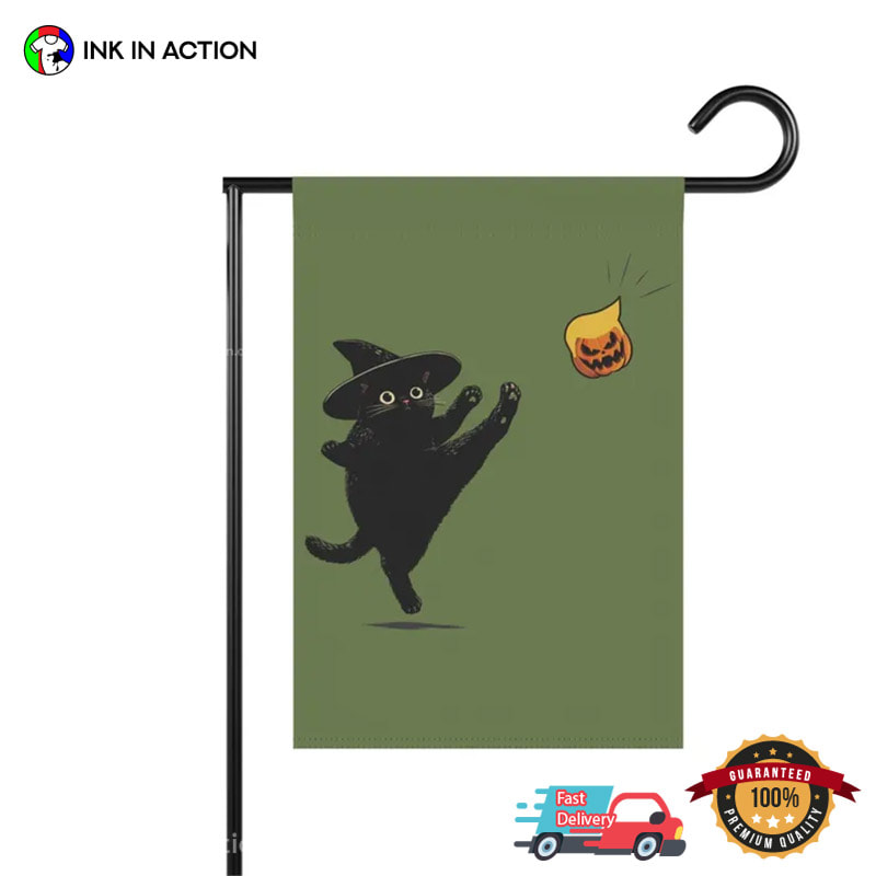 Black Cat Witch Fuck Trump Halloween Flag Black Cat Witch Fuck Trump Halloween Flag