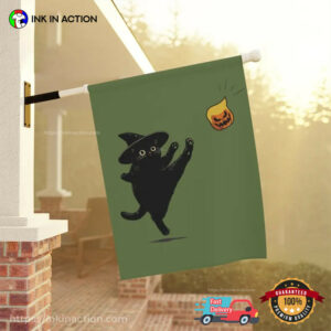 Black Cat Witch Fuck Trump Halloween Flag Black Cat Witch Fuck Trump Halloween Flag