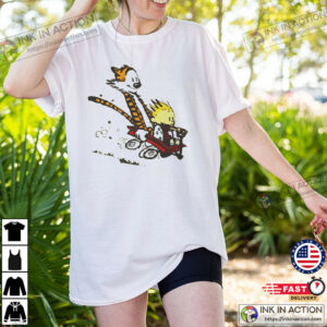 Calvin And Hobbes Racing Car Comfort Colors Shirt