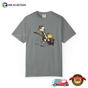 Calvin And Hobbes Racing Car Comfort Colors Shirt