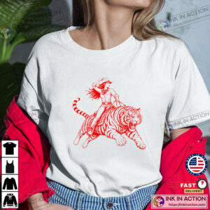 Cowgirl Riding Tiger, Ginger Cowgirl Shirt