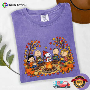 Cozy Camp Fire snoopy thanksgiving Comfort Colors Shirt 1 InkInAction.com