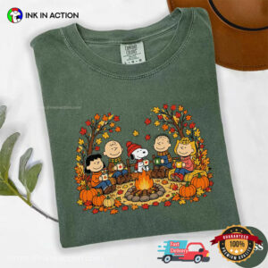 Cozy Camp Fire Snoopy Thanksgiving Comfort Colors Shirt