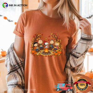Cozy Camp Fire Snoopy Thanksgiving Comfort Colors Shirt