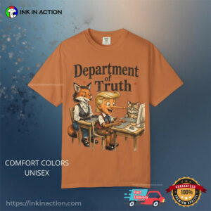 Department of Truth, Lying Trump Pinocchio Comfort Colors Shirt 2 InkInAction.com