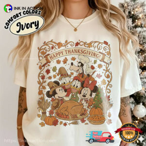 Disney Happy Thanksgiving Mickey And Friends Comfort Colors Shirt