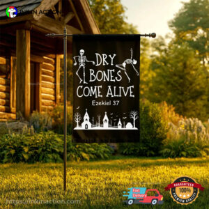 Dry Bones Come Alive Christian Halloween Flag