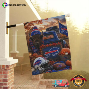 Fall Season Buffalo Bills Football Yard Flag 1 InkInAction.com