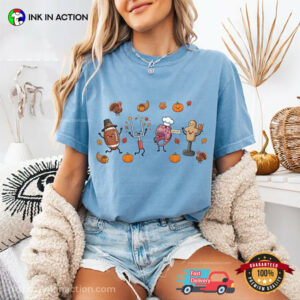 Football Thanksgiving Fall Season Comfort Colors Shirt