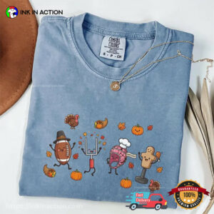 Football Thanksgiving Fall Season Comfort Colors Shirt 3 InkInAction.com