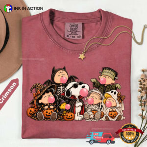 Halloween Snoopy Bubble Gum Graphic Comfort Colors Shirt 2 InkInAction.com