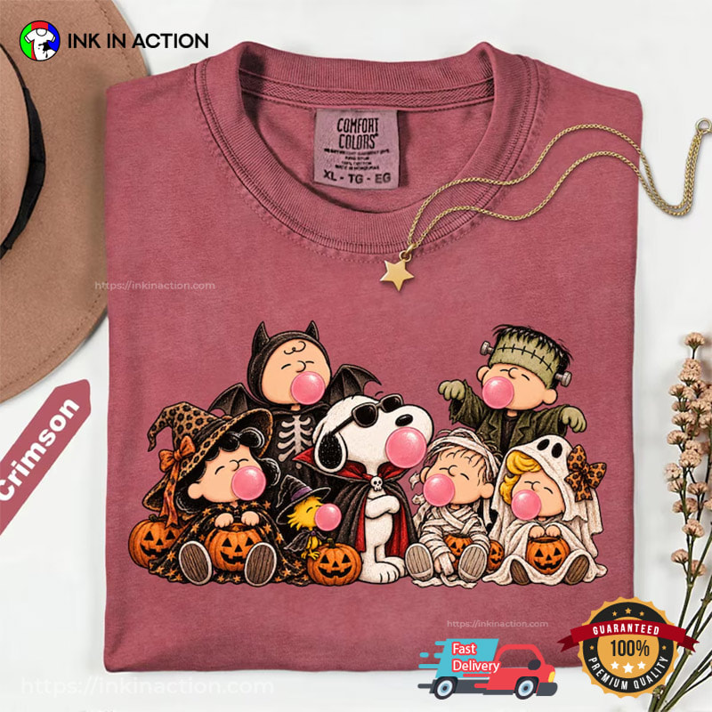 Halloween Snoopy Bubble Gum Graphic Comfort Colors Shirt Halloween Snoopy Bubble Gum Graphic Comfort Colors Shirt