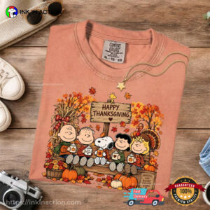 Happy Thanksgiving, Cartoon snoopy thanksgiving Comfort Colors Shirt 1 InkInAction.com