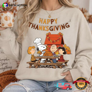Happy Thanksgiving, Turkey snoopy thanksgiving Shirt 3 InkInAction.com