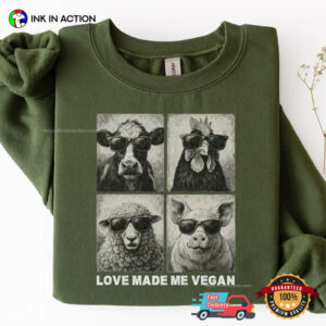 Love Made Me Vegan, Cool Animal Right Shirt