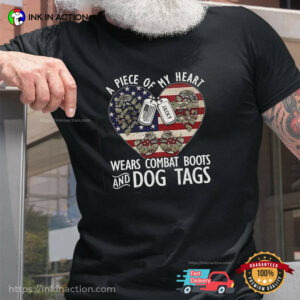 Custom My Military Dog Wears Combat Boots And Dog Tags Shirt