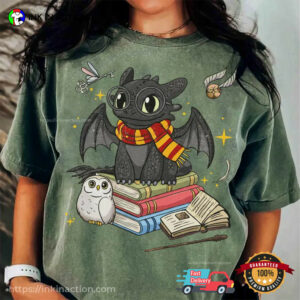 Night Fury Toothless Wizard Harry Potter Comfort Colors Shirt 3 InkInAction.com