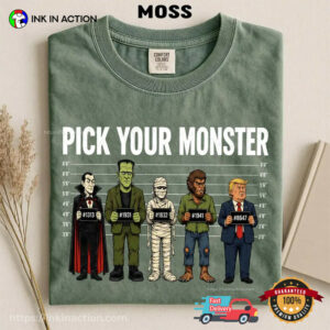 Pick Your Monster Funny Halloween Monster Trump Comfort Colors Shirt 2 InkInAction.com