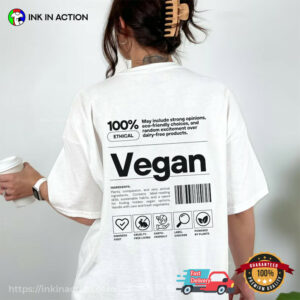 Plant-Based Life 100% Vegan, Funny Vegan T-shirts