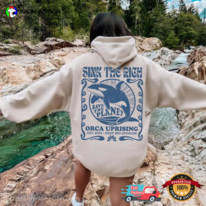 Retro Sink The Rich, Save The Planet Shirt