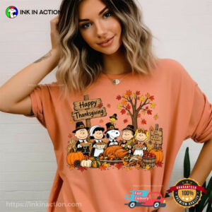 Snoopy Thanksgiving Meal, Happy Thanksgiving Blessings Comfort Colors Shirt