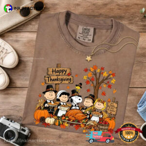 Snoopy Thanksgiving Meal, Happy Thanksgiving Blessings Comfort Colors Shirt