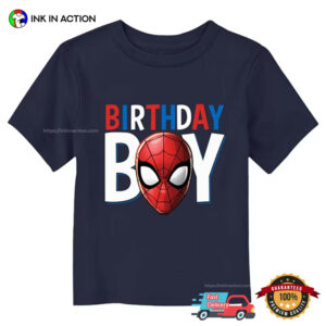 Spider Man Birthday Boy Graphic Shirt 3 InkInAction.com