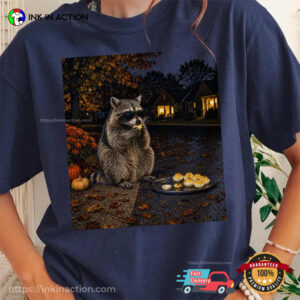 Thanksgiving Raccoon Happy Meal Comfort Colors Shirt