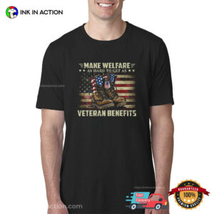Veteran Benefits, Military Boots American Flag Shirt