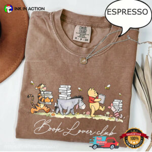Winnie The Pooh Book Lover Club Comfort Colors Shirt 1 InkInAction.com