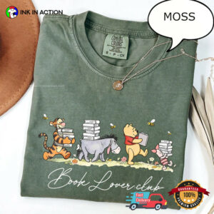 Winnie The Pooh Book Lover Club Comfort Colors Shirt 2 InkInAction.com