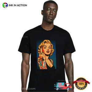 Marilyn Monroe Middle Finger Graphic Shirt