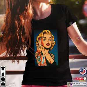 Marilyn Monroe Middle Finger Graphic Shirt